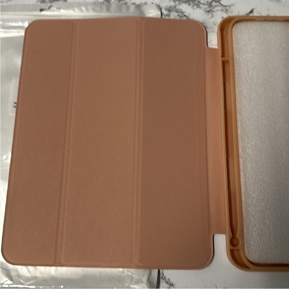 Tablet Case Rose Gold With Pencil Holder Trifold Stand - Picture 7 of 13